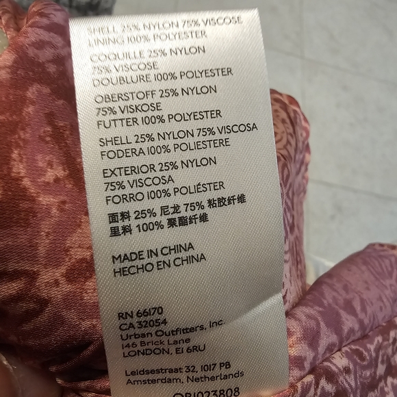 Free People Bella Donna Velvet Duster Tiered Silky Print Lining Stone Lt. Green - Picture 8 of 8